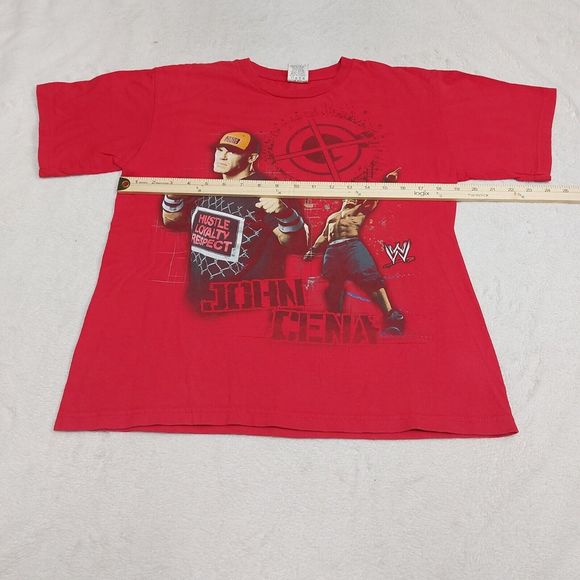 Vtg Y2K John Cena WWE Red Graphic T-Shirt Youth Size XL, Adult Size Small - Picture 4 of 6
